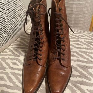 Guess Chestnut Lace-Up Ankle Booties